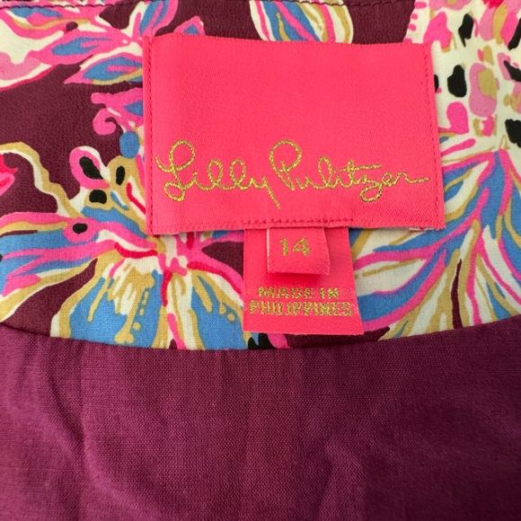 Lilly Pulitzer Sz 14 Amarena Cherry Alexandria Elbow Sleeve Cotton Wrap Dress - Picture 12 of 13